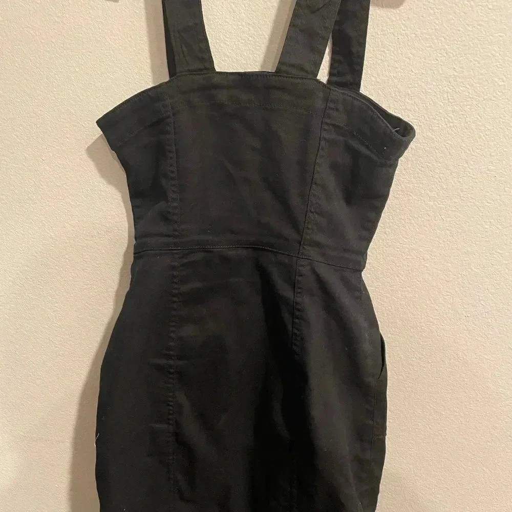 H&M Divided black denim sleeveless dress size 2 - Picture 5 of 7